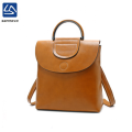 2019 New Product Fashion Custom Private Label Genuine Leather Backpack for Women